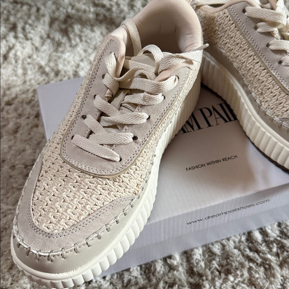 DREAM PAIRS Women Chunky City Tweed Platform Sneaker - Picture 2 of 7